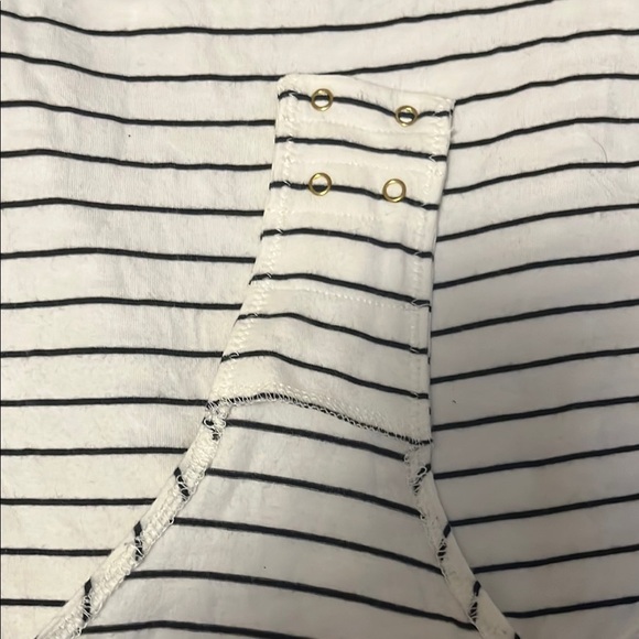 J.Crew Striped Bodysuit with Ruffle Sleeves - Picture 6 of 7